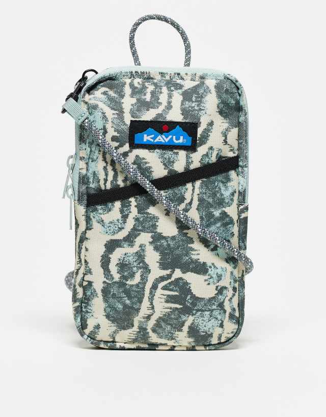 KAVU - multifunctional cross body bag in grey print