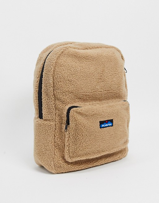Kavu Pack Fleece backpack in brown