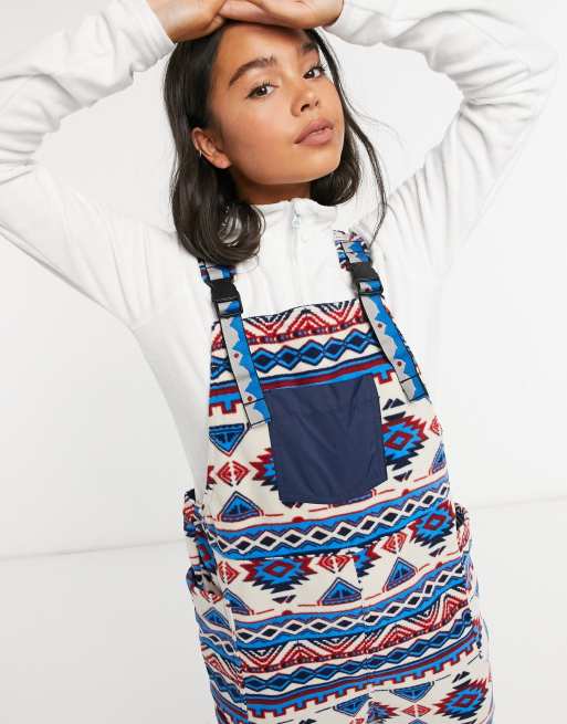 Kavu Pocatello Aztec overalls in blue, 3 of 4