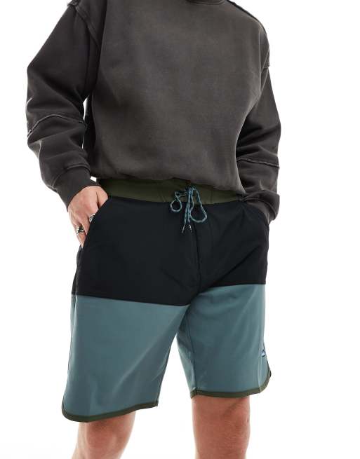 Kavu quick dry colour block shorts with UV protection in multi