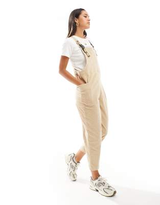 Kavu - San Juan - Latzhose aus Cord in Creme-Weiß