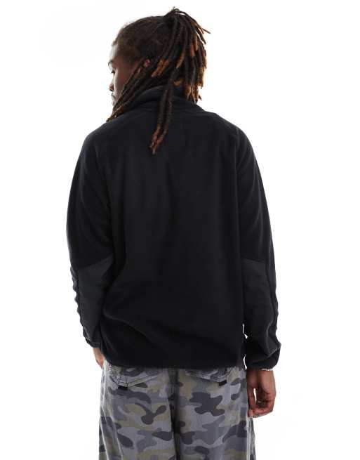 Kavu - Teannaway - Sort pullover-fleece med halv knapstolpe, 4 af 4
