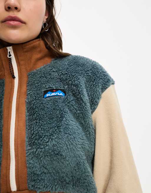 Kavu - Timber Lane - Brun fleece med halv lynlås, 3 af 4