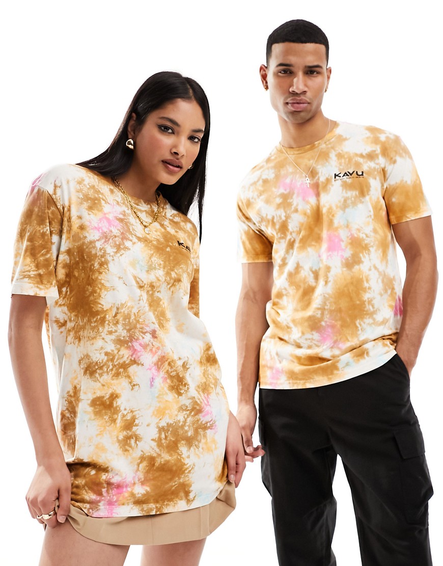 Kavu Unisex Klear Above Etch t-shirt in tie dye-Brown