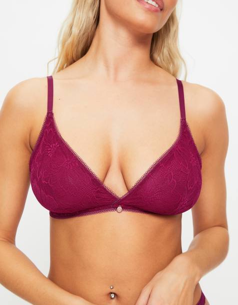 KBX Alice triangle bralette in red - view 1