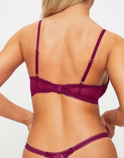 KBX Alice triangle bralette in red, 2 of 4