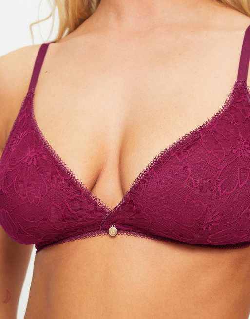 KBX Alice triangle bralette in red, 4 of 4