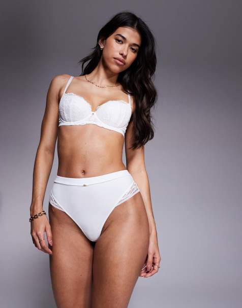 KBX Charlotte high waist thong in white