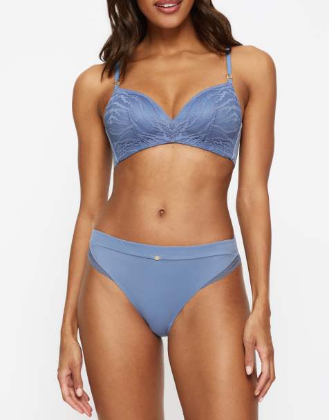 KBX Charlotte padded non wire bra in blue - view 1