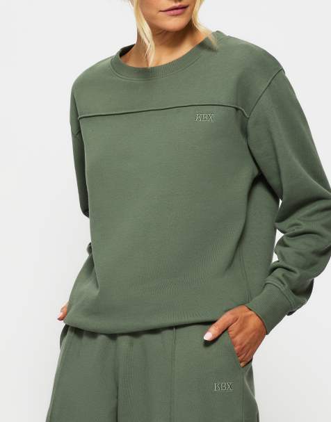 KBX Jessica sweat jumper in green - view 1