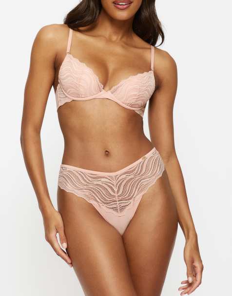 KBX Lola high waisted thong in pink - view 1