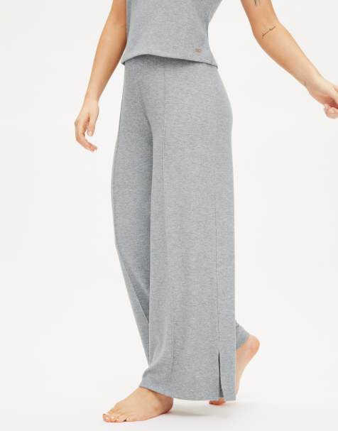 KBX Marie brushed wide leg trouser in grey - GREY - view 1