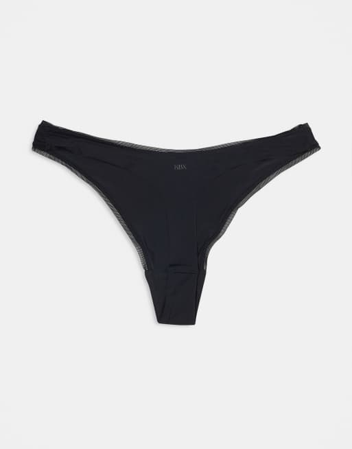 KBX micro 3 pack thong in black and nude, 3 of 3