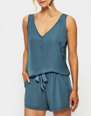 Kbx Raye Satin Jersey Short In Blue