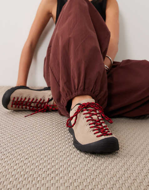 Keen Jasper brushed suede sneakers in beige - view 1