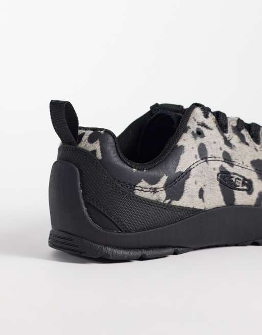 Keen Jasper brushed suede sneakers in cow print, 4 of 5