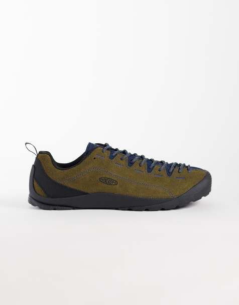 Keen Jasper brushed suede sneakers in dark olive - view 1