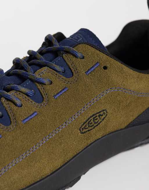 Keen Jasper brushed suede sneakers in dark olive, 3 of 5