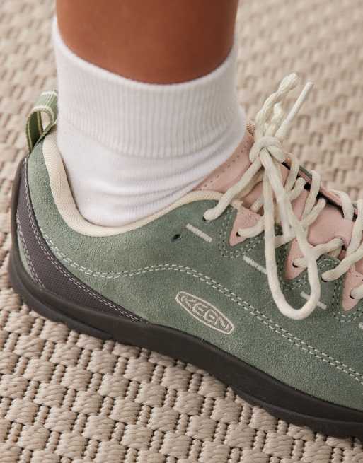 Keen Jasper brushed suede sneakers in light green | ASOS