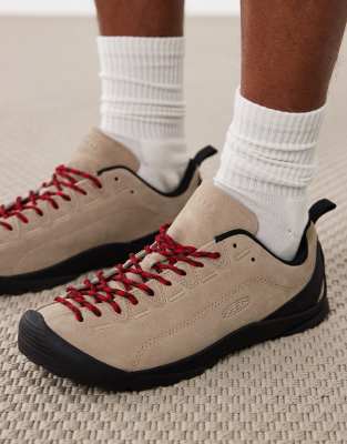  Jasper brushed suede trainers in beige