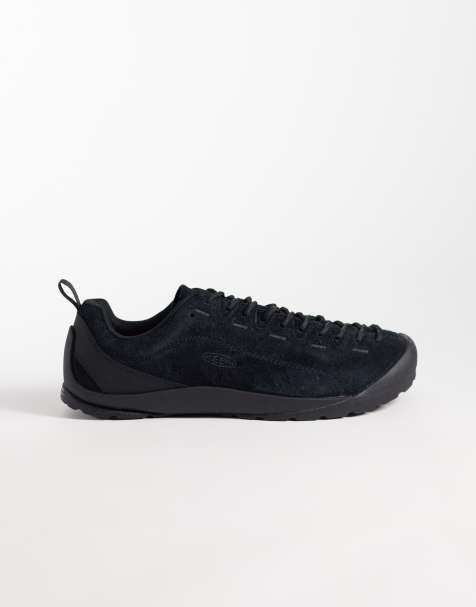 Keen Jasper brushed suede trainers in black - view 1
