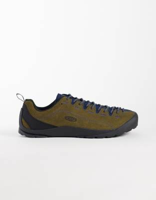 Keen Jasper Brushed Suede Trainers In Green