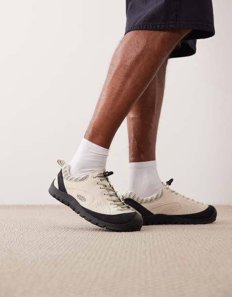 Keen Jasper Rocks brushed suede trainers in stone - view 1