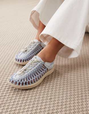 Keen Uneek Canvas Sandals In Blue