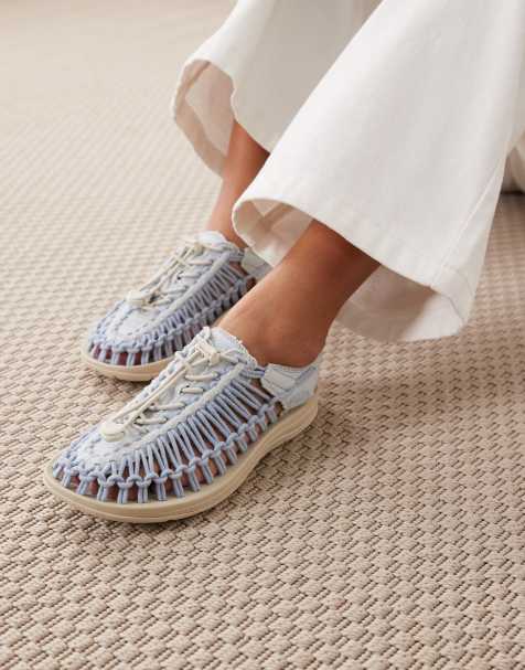 Keen Uneek canvas sandals in light blue - view 1