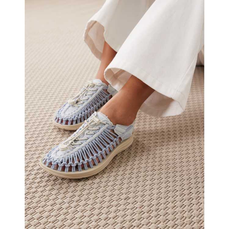 Keen Uneek canvas sandals in light blue | ASOS