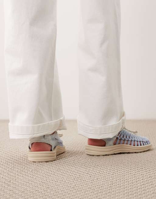 Keen Uneek canvas sandals in light blue | ASOS