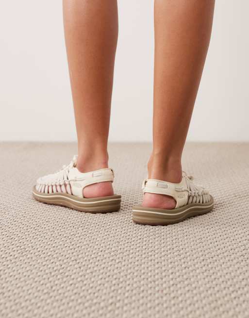Keen Uneek sandals in off white, 3 of 4