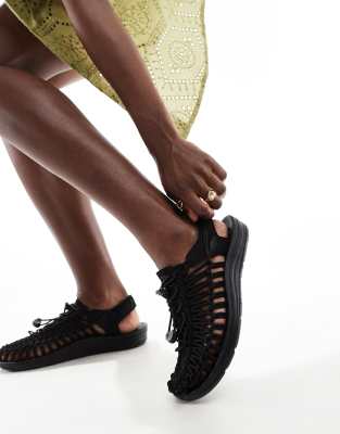 Keen Uneek woven cord shoes in black