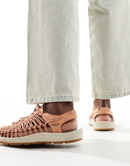 Keen Uneek woven cord shoes in pink