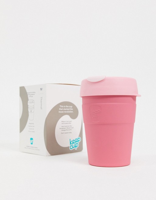Keep Cup Saskatoon Thermal 12oz pink stainless steel reusable cup