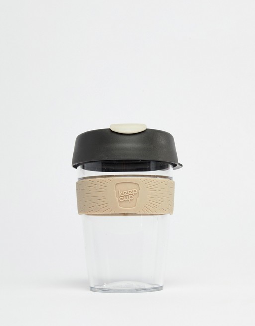 KeepCup Original Clear Plastic Reusable Cup With Silicone Band 12oz