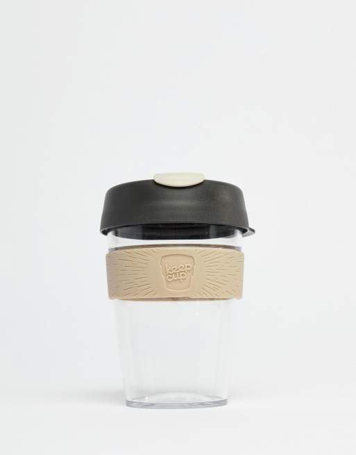 KeepCup - Original - Tasse réutilisable en plastique transparent avec bande en silicone 12 oz