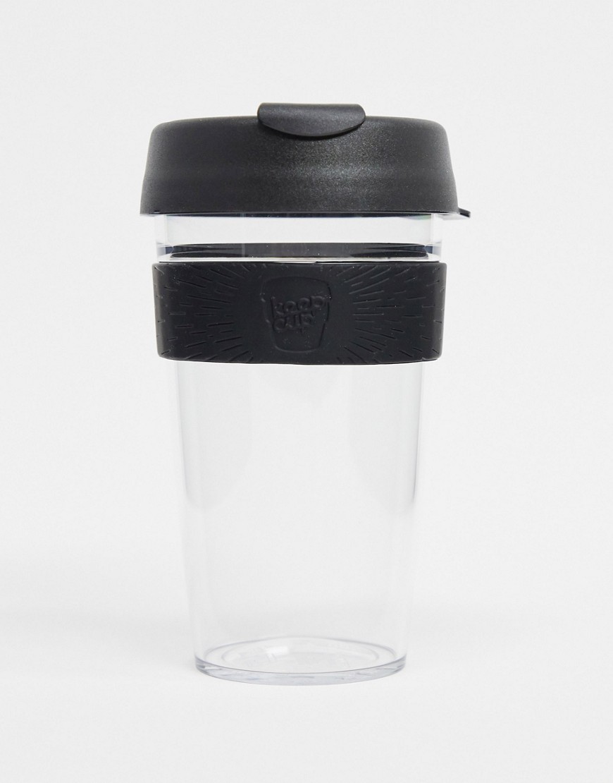 KeepCup Reusable Original – Återanvändbar mugg i genomskinlig plast med svart band-Ingen Färg