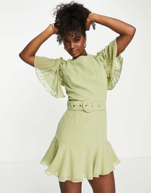 Keepsake Ruins tea dress in green ASOS