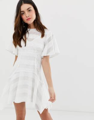 Keepsake unbroken mini dress-white