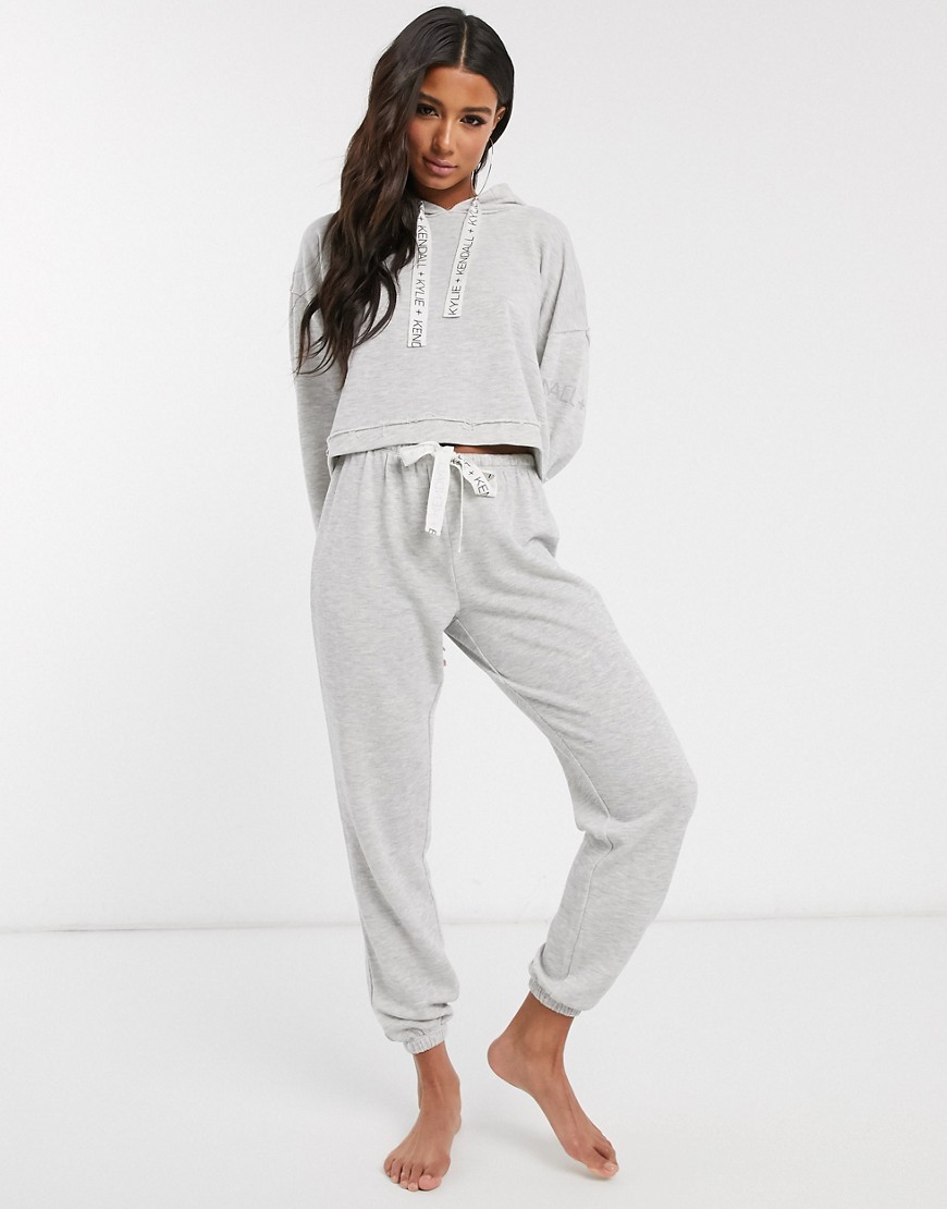 Kendall + Kylie Jogging Bottoms In Heather Gray