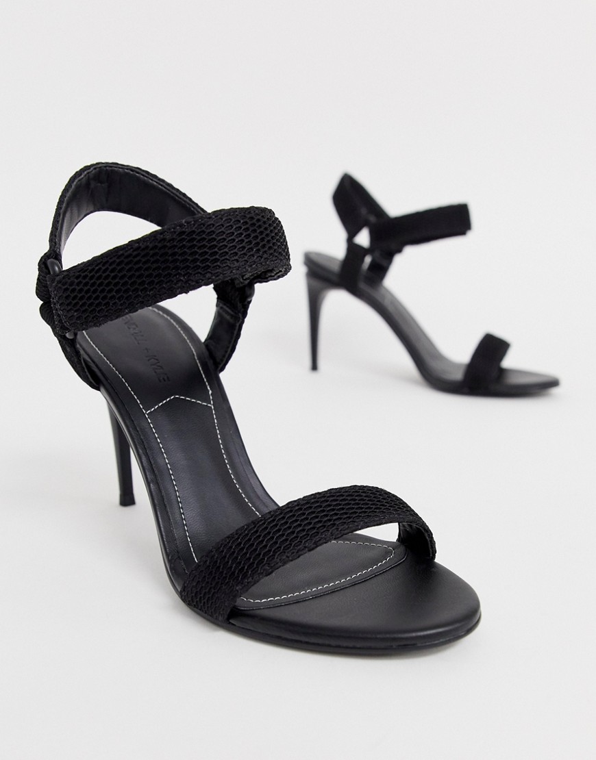 Kendall + Kylie - Minimalistische sandalen met hak-Zwart