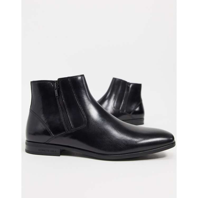 Kenneth cole black store leather boots