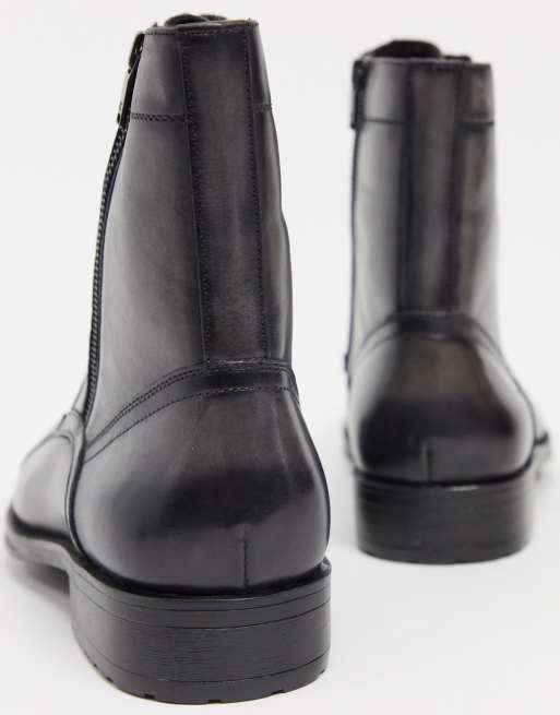 Kenneth Cole hugh lace up boots in gray leather | ASOS display picture 3