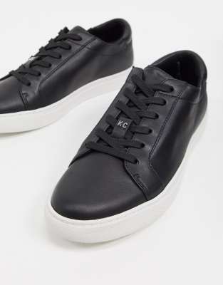 black lace up trainers