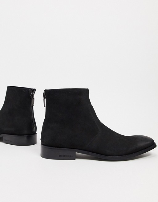 Kenneth Cole roy chelsea boots in black nubuck
