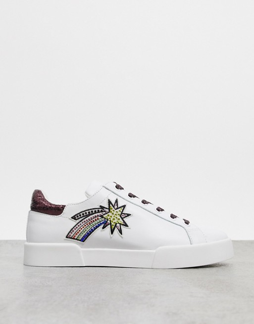 Kenneth Cole tyler space lace up trainers in white leather