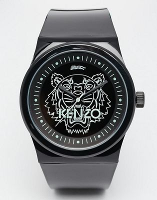 Kenzo Black Large Tiger Head Watch | ASOS