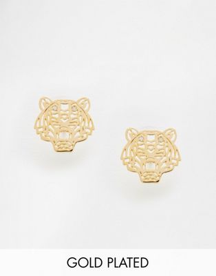 kenzo earrings tiger