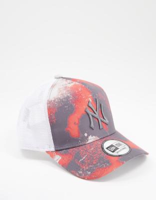 фото Кепка с красным камуфляжным принтом new era new york yankees-красный